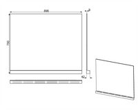 Backsplash Acero Inoxidable KITC9X9-1