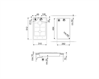 Domino Gas 30 Acero Inoxidable PGF32G